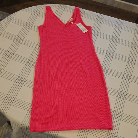 Lilly Pulitzer Vibrant Pink V-Neck Midi Dress - Picture 3 of 11